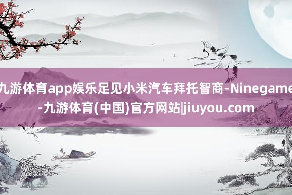 九游体育app娱乐足见小米汽车拜托智商-Ninegame-九游体育(中国)官方网站|jiuyou.com